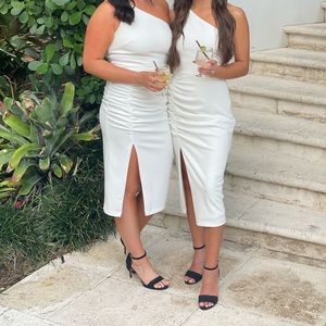 WHITE DRESS ONE SHOULDER